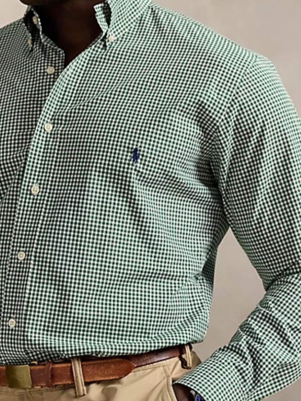 Polo Ralph Lauren Men's Gingham Stretch Shirt Casual Button Down Size 2XLT